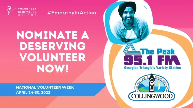 Nominate a deserving volunteer now! National Volunteer Week April 24-30, 2022.