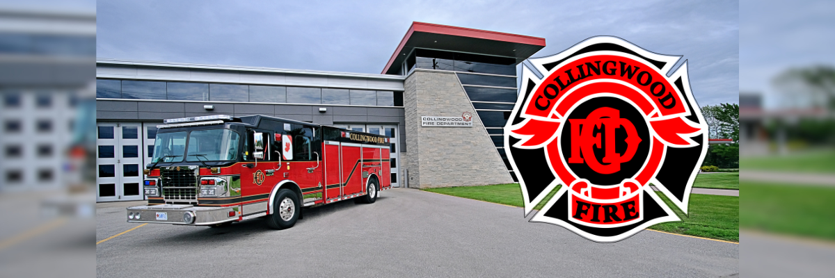 Fire Truck parked outside of Collingwood Fire Department