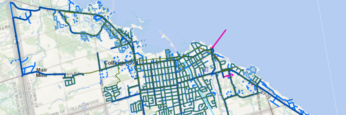 Water and wastewater servicing map