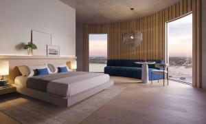 A rendering of a room view from within Collingwood Terminals