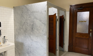 washroom with marble 