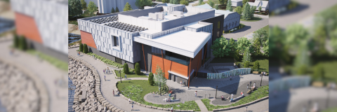 rendering of water treatment plant expansion from above